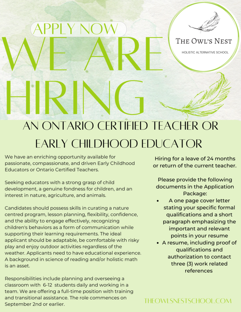 Kindergarten Teacher (OCT/ECE)