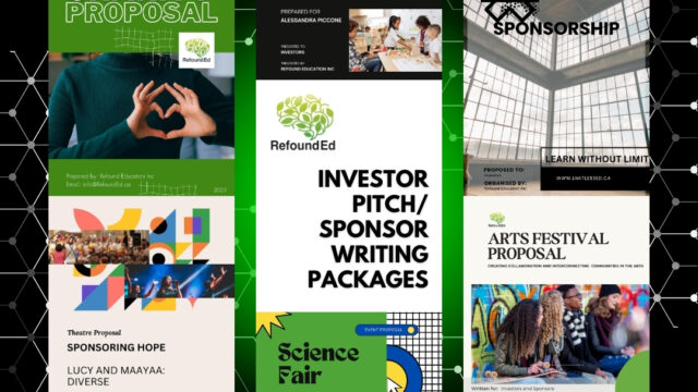 Investor Pitch and Sponsor Writing Packages